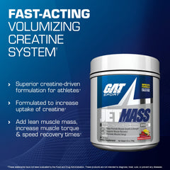 GAT SPORT JetMass scoop ready for precise dosing during training sessions.