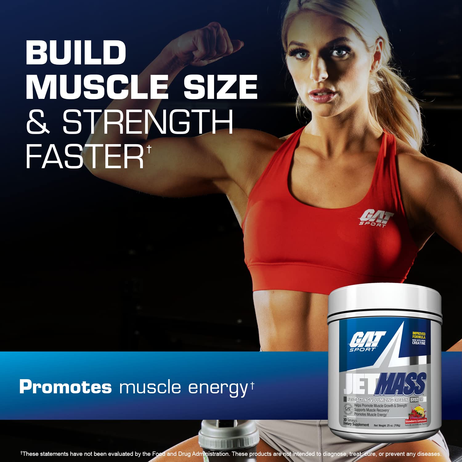 GAT SPORT JetMass in a shaker, ready to mix during training.