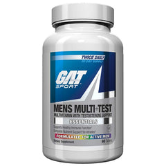 GAT SPORT Men's Multi + Test bottle front view for daily wellness