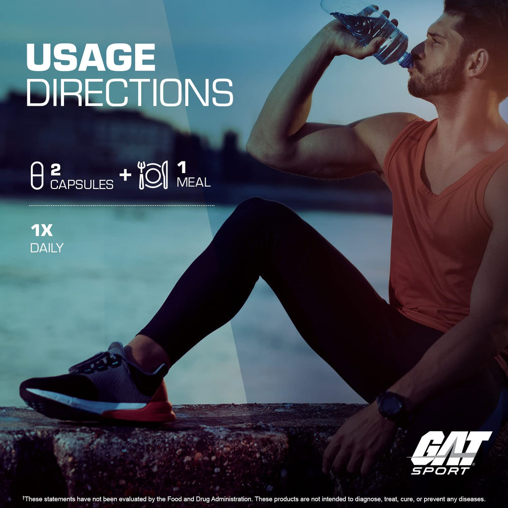 GAT SPORT Men's Multi + Test tablet stack for daily use.