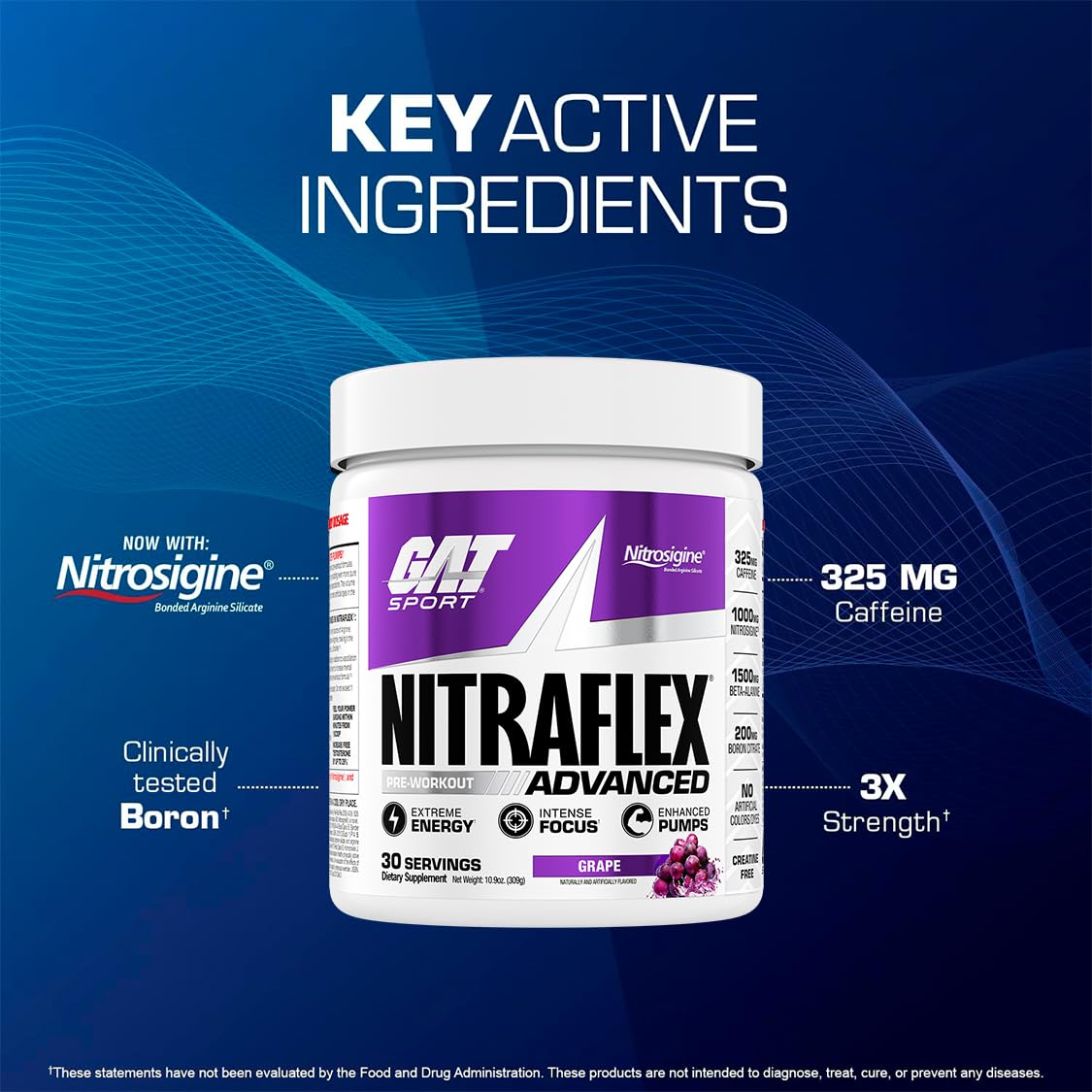 GAT SPORT Nitraflex grape being poured into a shaker before training.