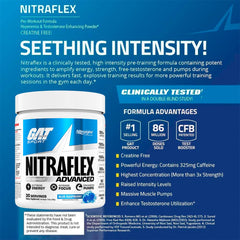 Close-up of Nitraflex Nitrosigine arginine blend used in the formula.
