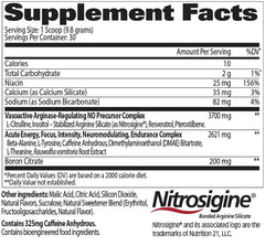 GAT SPORT Nitraflex scoop demonstrates a single-scoop serving for strong energy.