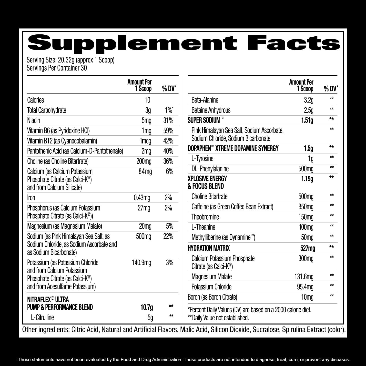 Nitraflex Ultra scoop shown for consistent energy across sessions.