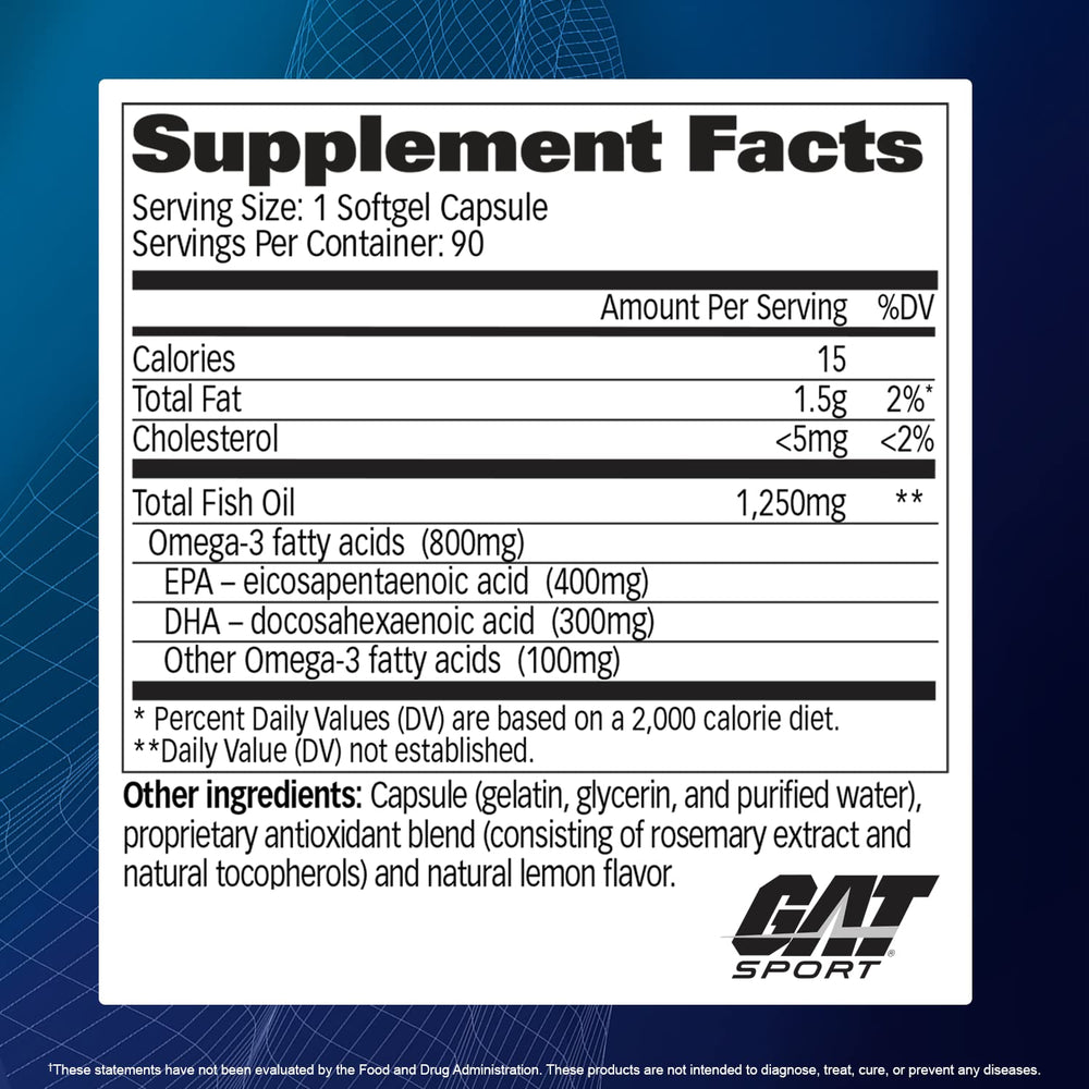Active adults may support brain health with GAT SPORT Omega-3 daily.