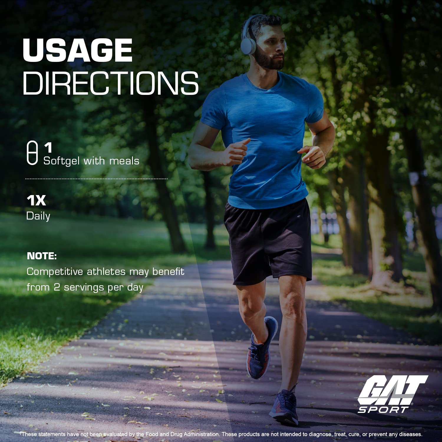 GAT SPORT Omega-3 90 softgels pack ready for daily routine.