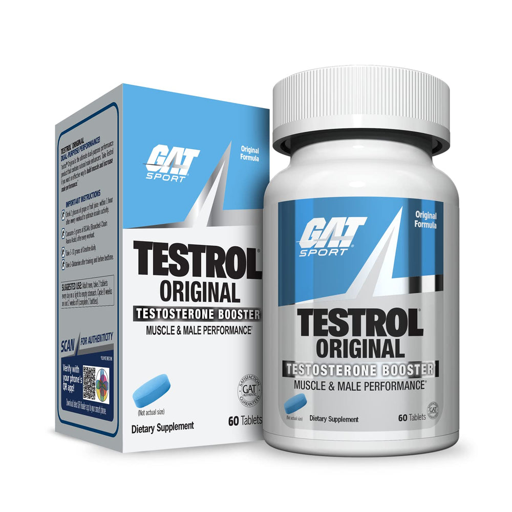 GAT Sport Testrol bottle front shows sleek branding and potential workout support.