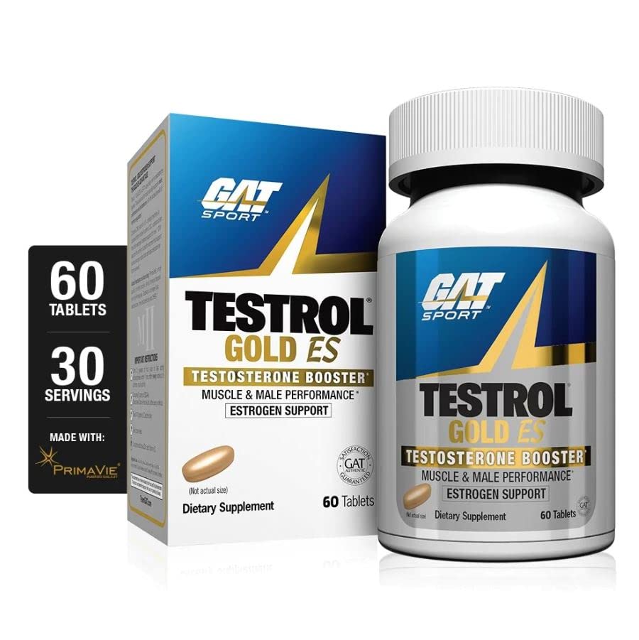 GAT SPORT Testrol Gold ES shelf display in home setting.