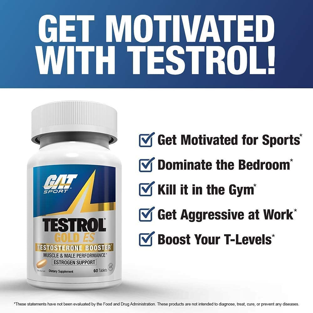 GAT SPORT Testrol Gold ES tablet pour showing serving option.