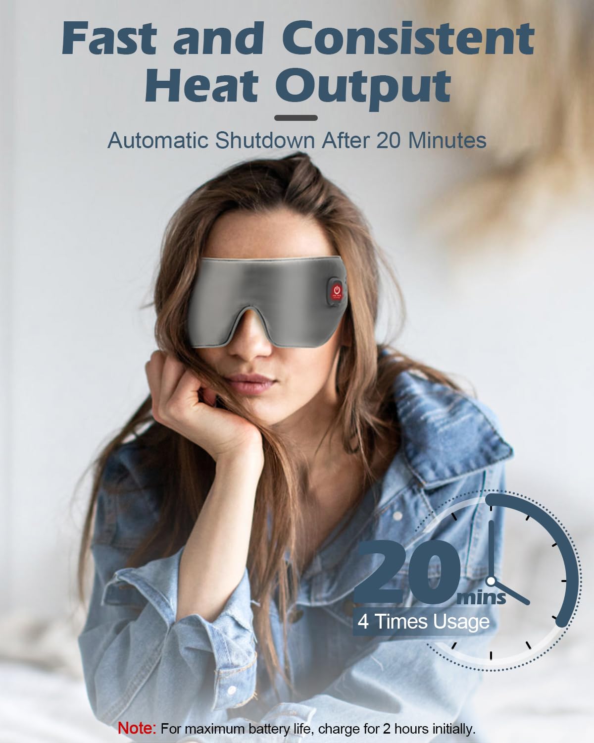 GATCVBIAO eye mask showing detachable satin cover for easy cleaning.