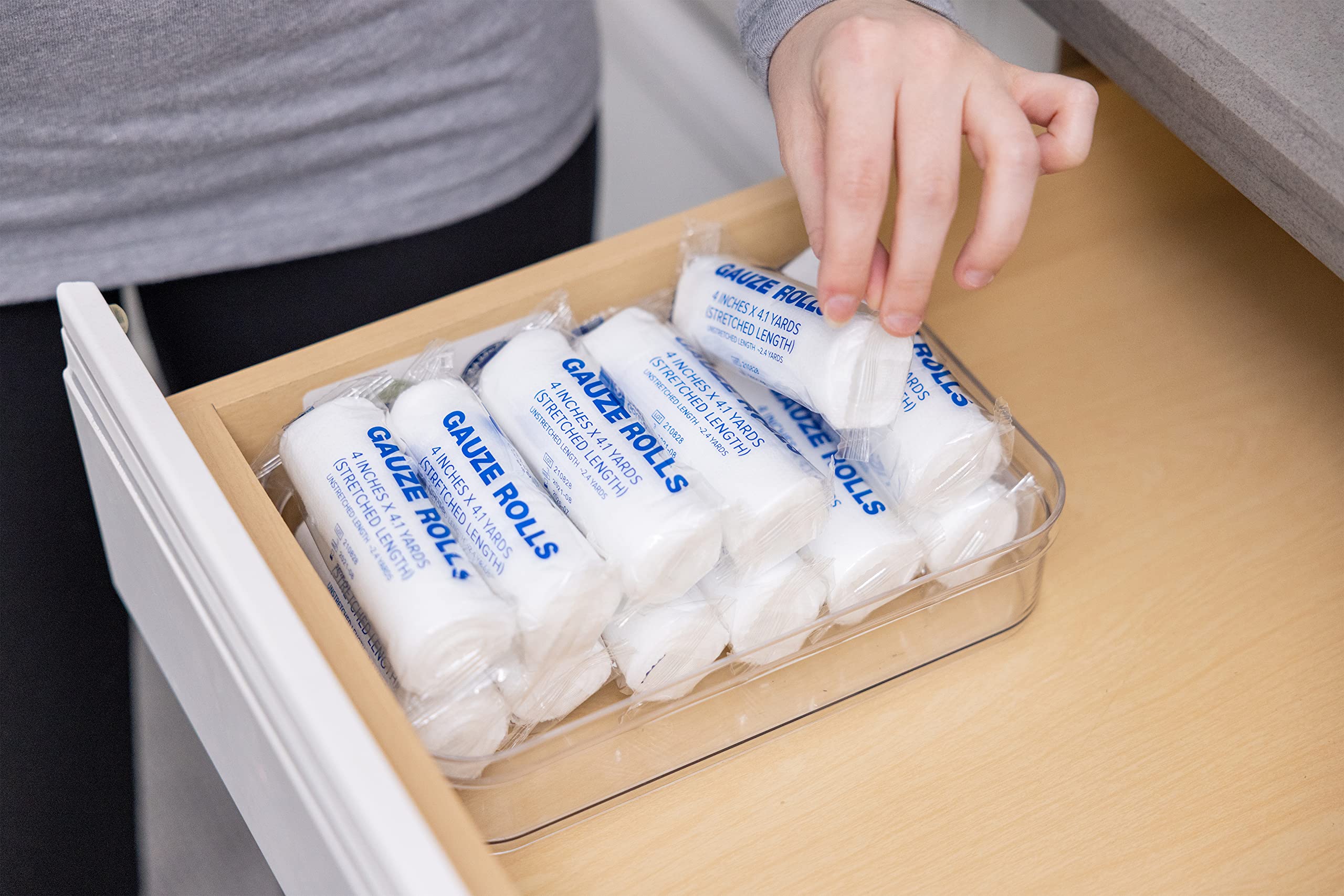 Gauze Care individually packed rolls—maintain hygiene until you're ready.