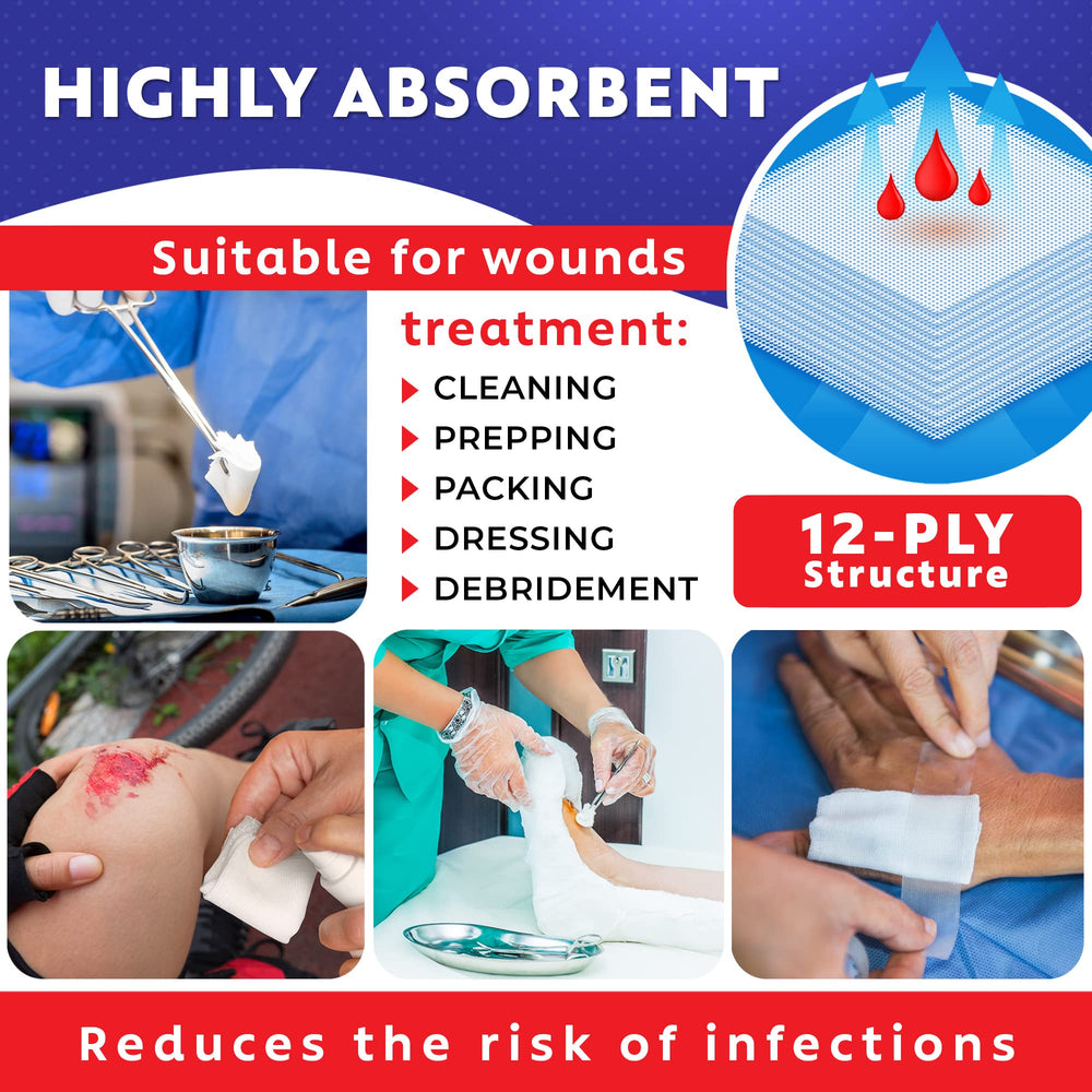 Gauze Care individually wrapped gauze pads ensure clean access