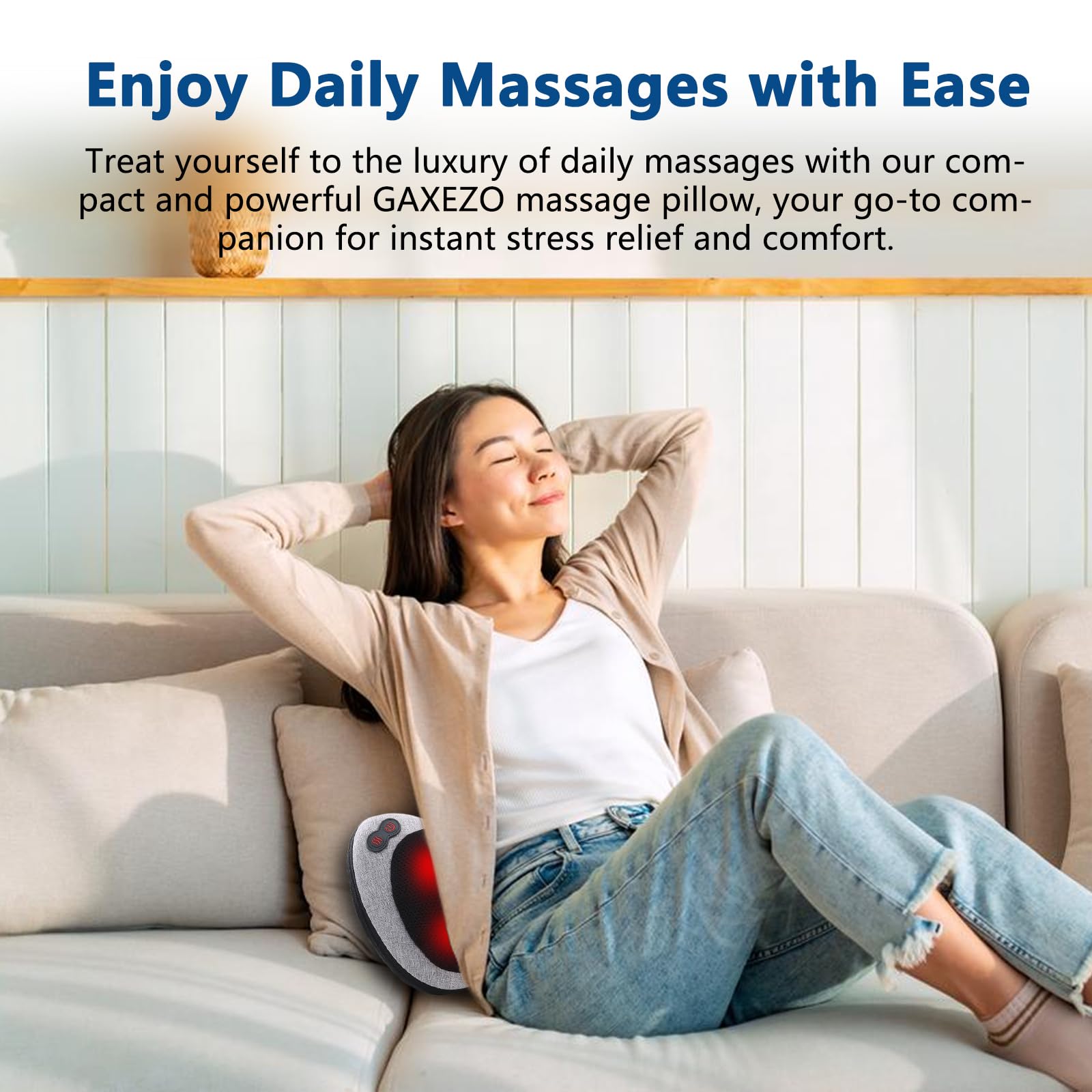 GAXEZO massage pillow makes a thoughtful gift for loved ones.