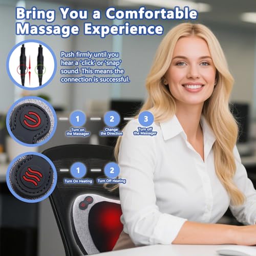 GAXEZO massage pillow heat function providing soothing warmth.