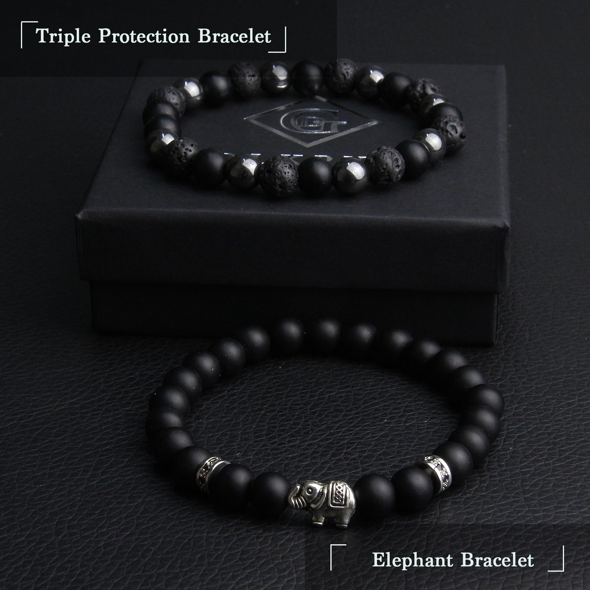 GDLKPYHS adjustable men's bracelet fits a range of wrists comfortably.