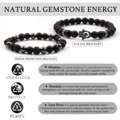 GDLKPYHS evil eye detail adds symbolic style and protection cue.