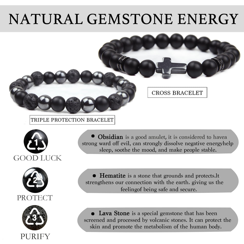 GDLKPYHS hematite protection bracelet emphasized grounding design