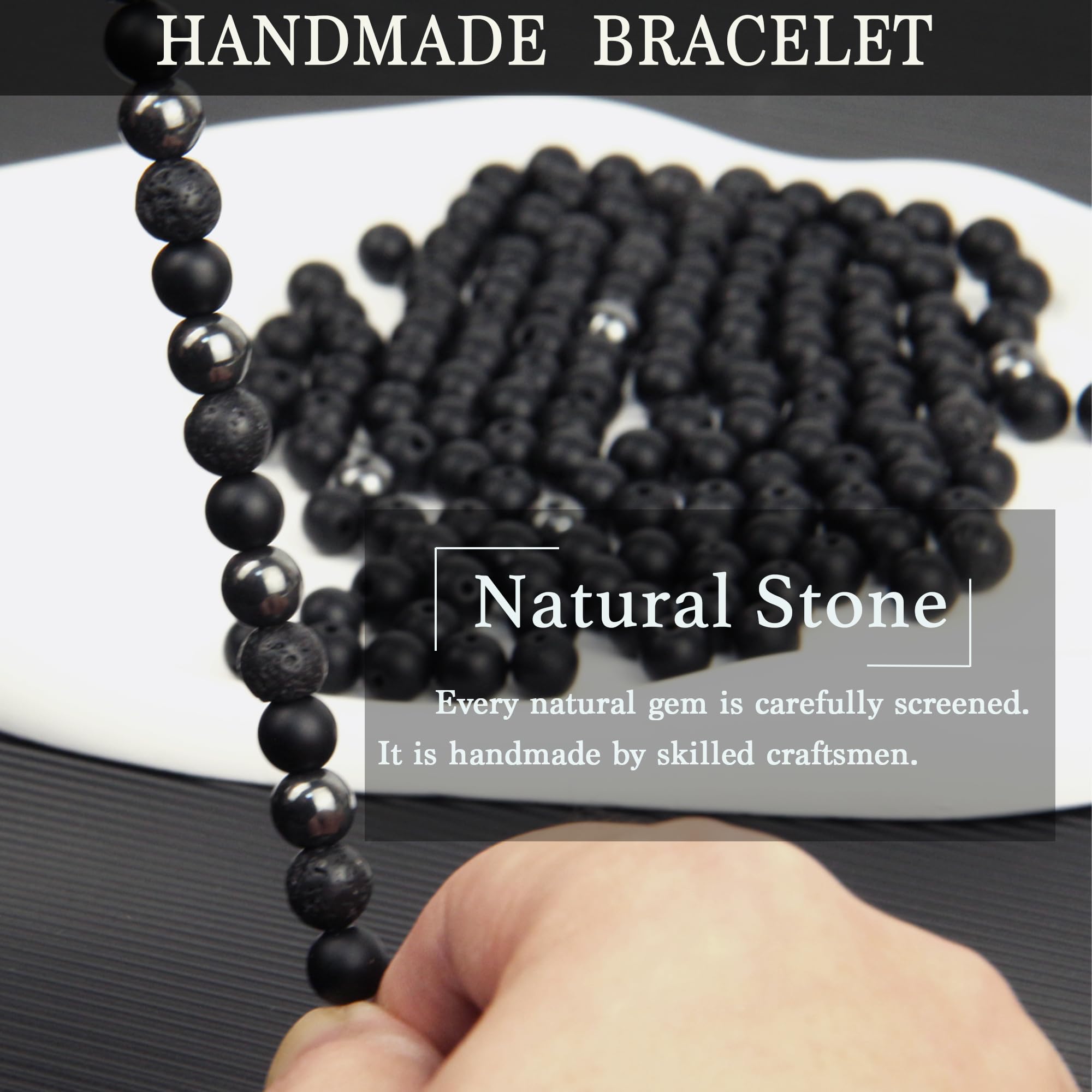 GDLKPYHS lava stone diffuser bracelet showing fragrance diffusion capability