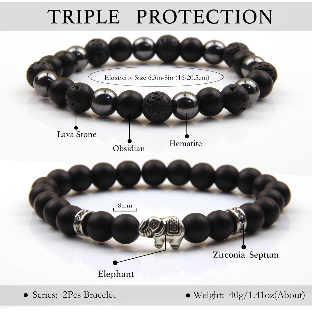GDLKPYHS lava stone diffuser bracelet for fragrance and energy absorption.