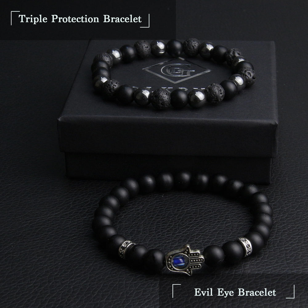 GDLKPYHS men's bracelet on wrist with rugged modern appeal.