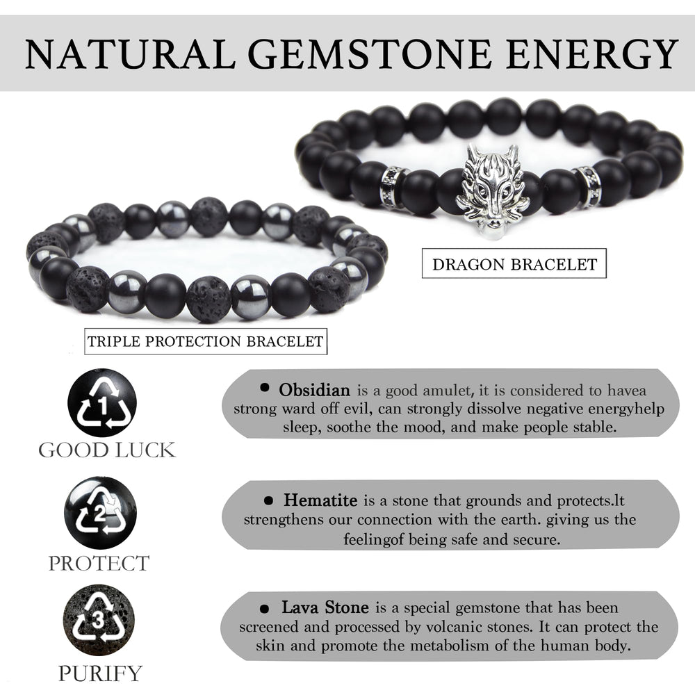 GDLKPYHS triple-protection-bracelet-closeup emphasizes natural gemstone quality.