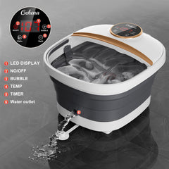GEHONA foot spa bath with temperature control for consistent warmth
