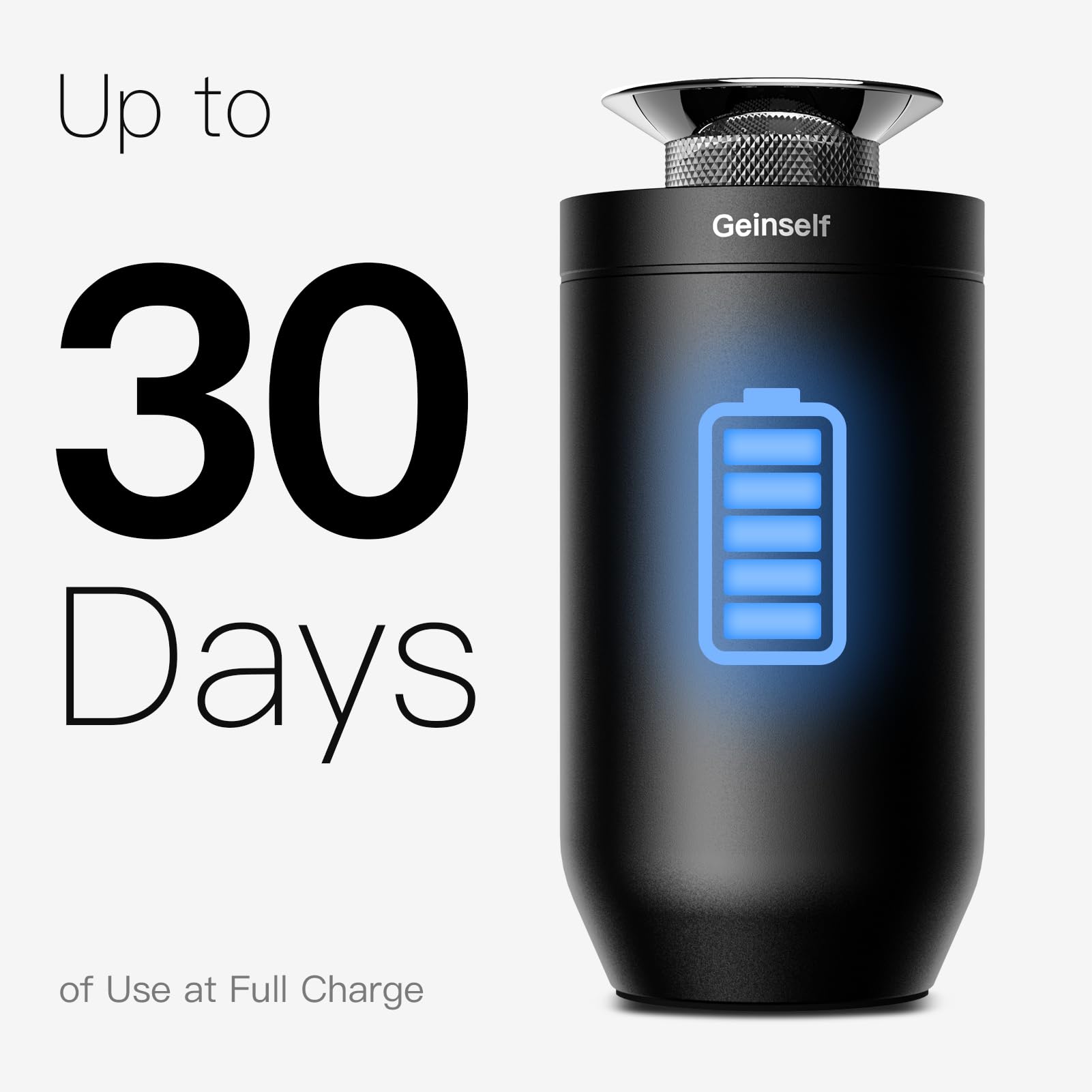Geinself waterless diffuser rechargeable aluminum black blends durability with premium design.