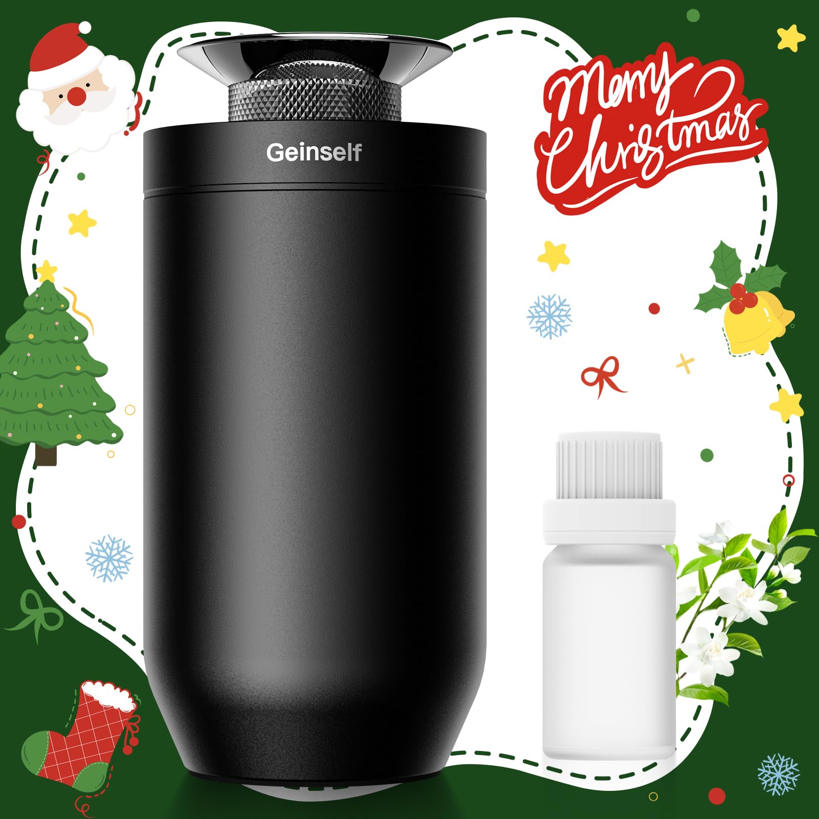 Geinself waterless diffuser ultra-fine mist delivers stronger fragrance without heat in cars or offices.