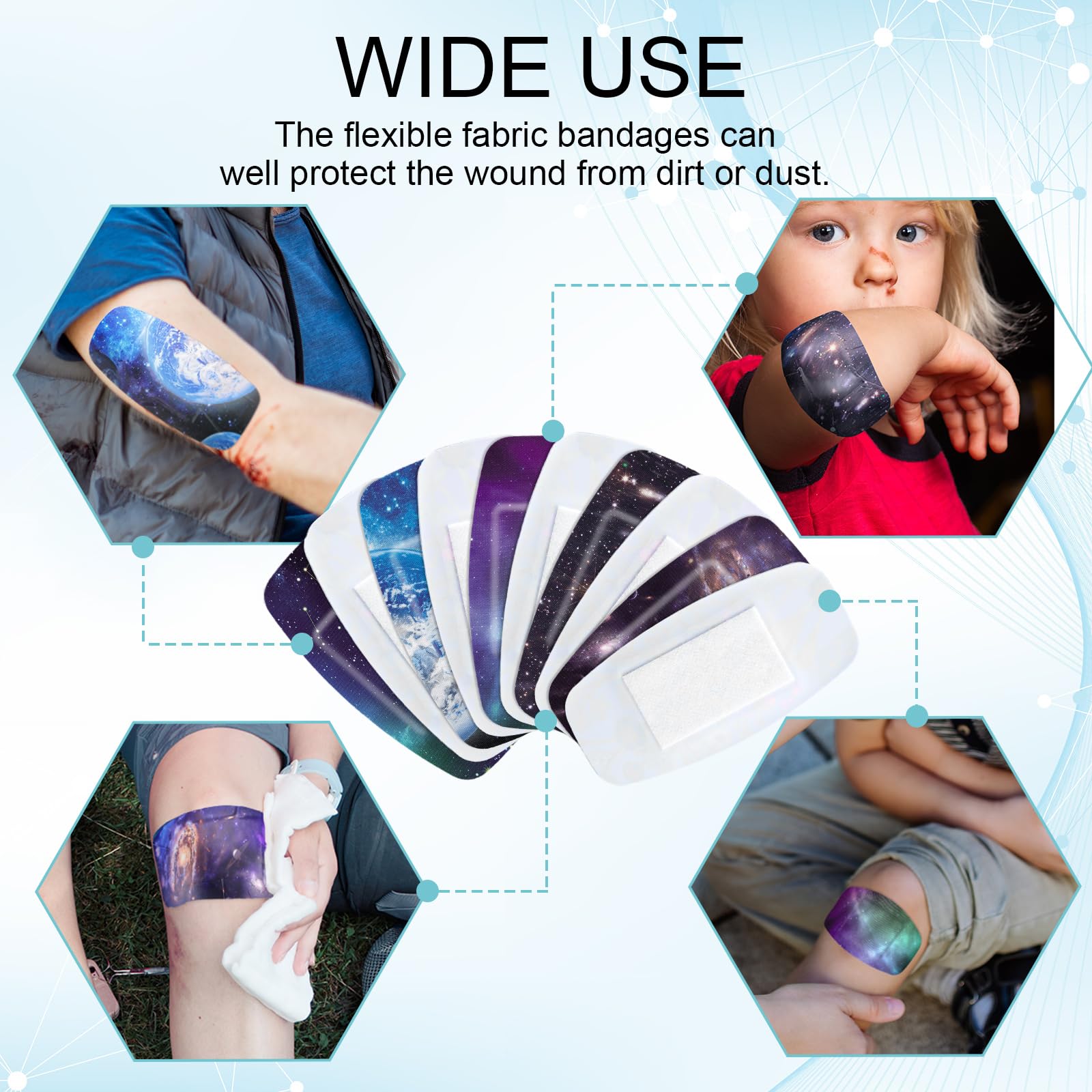 Geiserailie 50-count bandages 2x4 for convenient daily dressing changes.