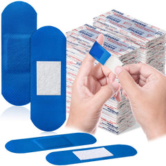 Geiserailie blue bandages on hand for quick, visible first aid in busy kitchens.