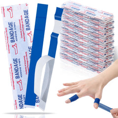 Geiserailie blue detectable bandage bulk pack front view for food safety visibility.