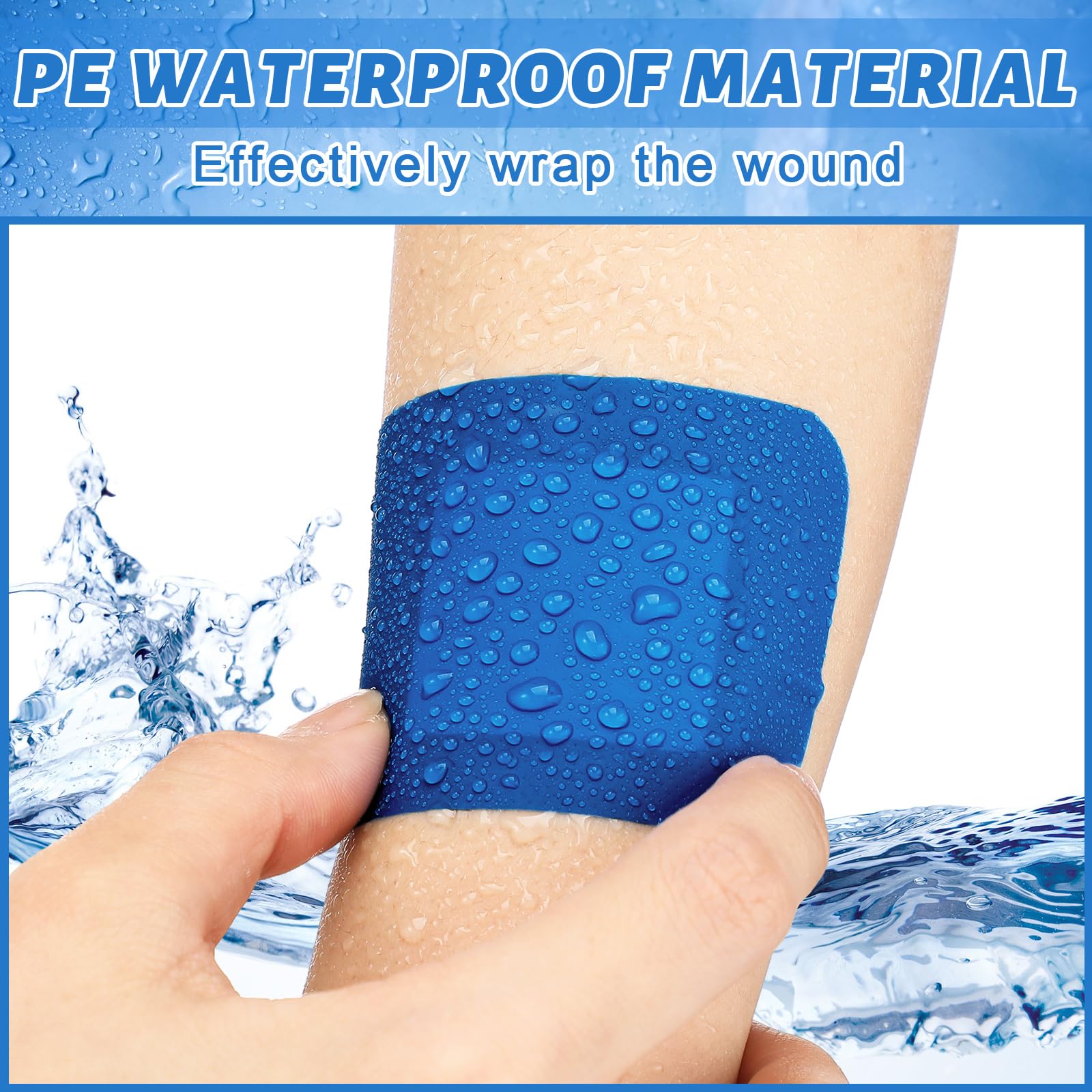 Geiserailie blue detectable latex-free bandage for allergy-conscious environments