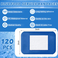 Geiserailie blue detectable woven bandage flexible for moving hands