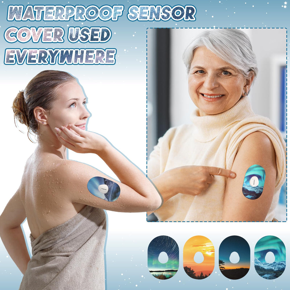 Geiserailie Dexcom G7 patch with eight styles featuring nature views for daily wear.