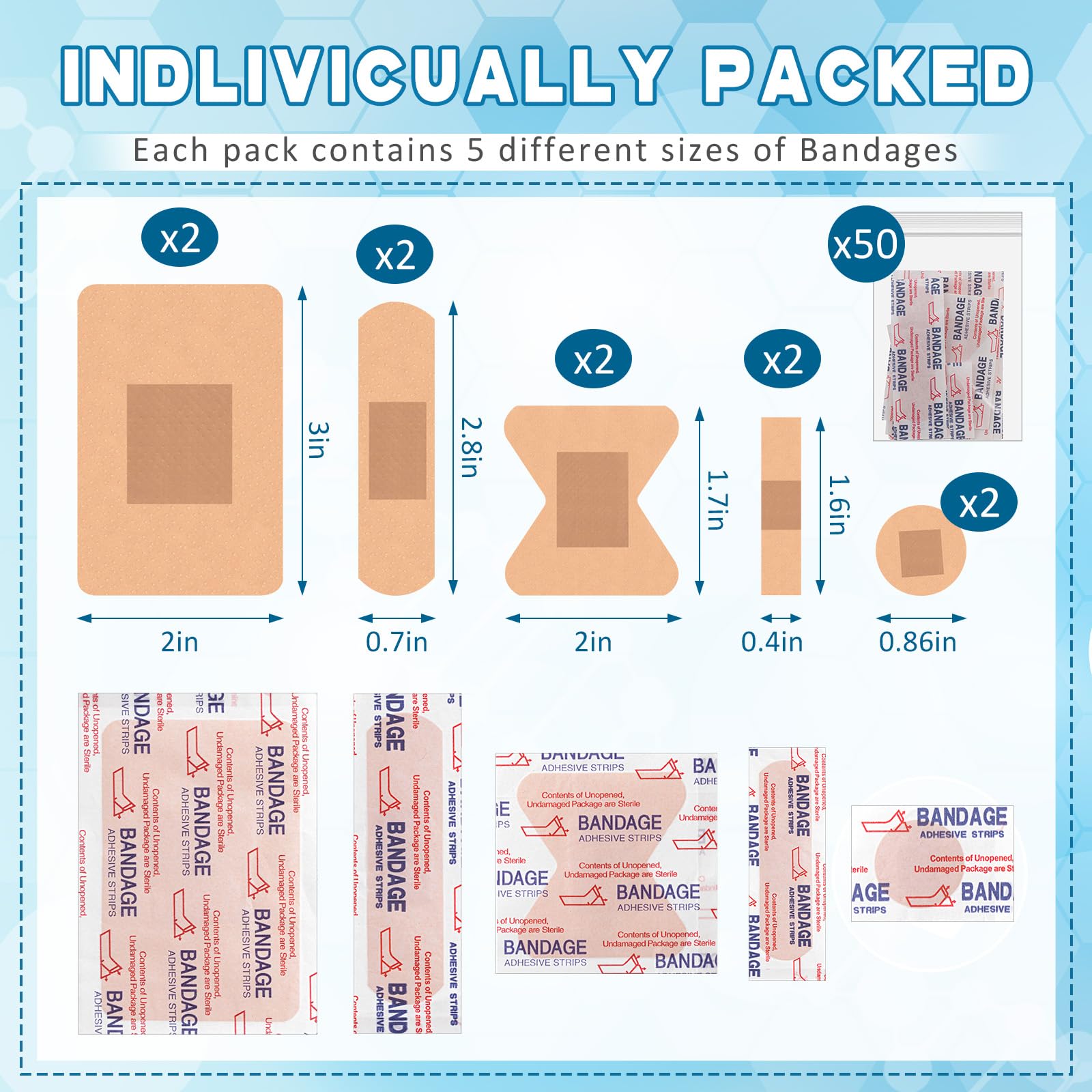 Geiserailie individually wrapped bandages maintain hygiene during on-the-go care