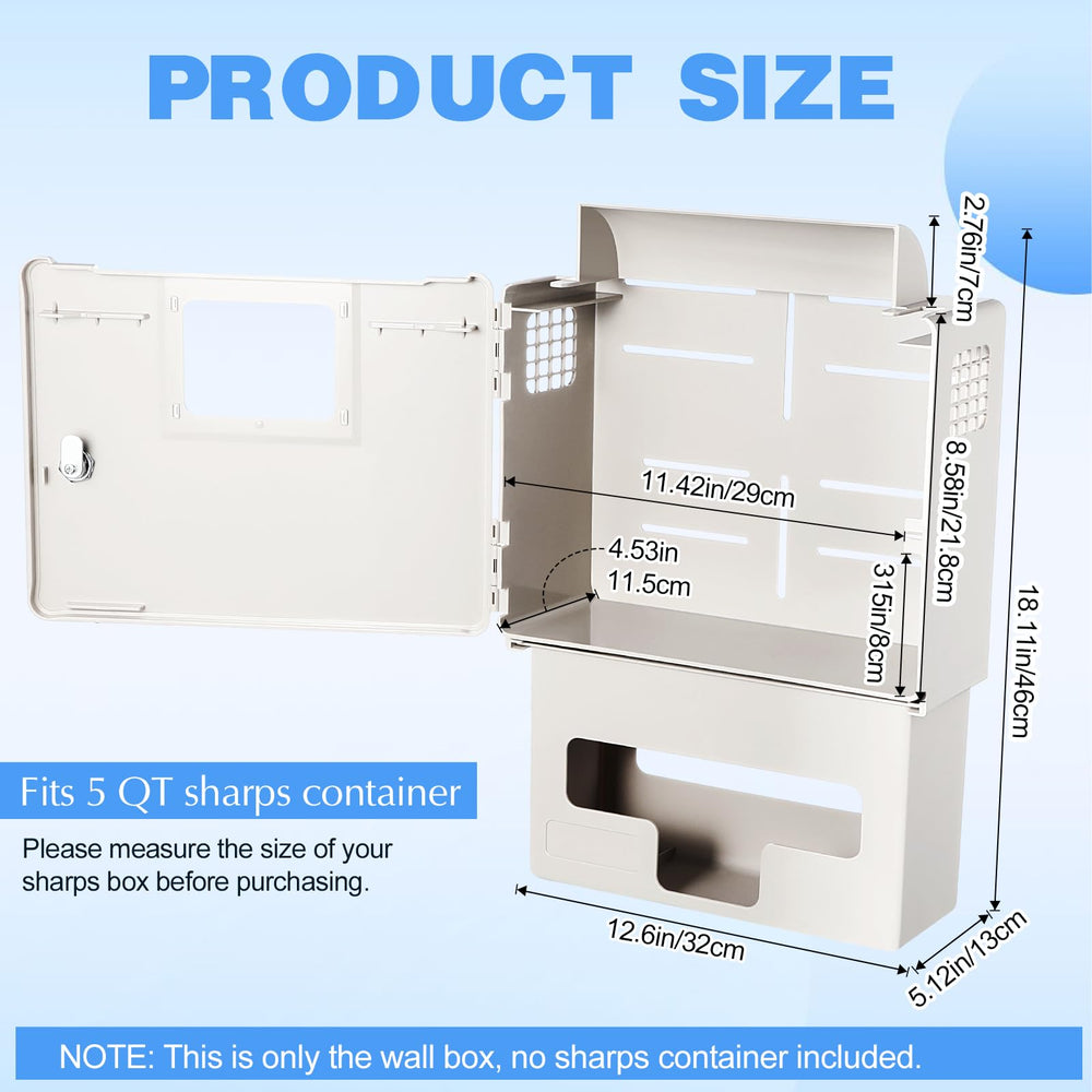 Geiserailie integrated glove box in sharps cabinet for quick PPE access