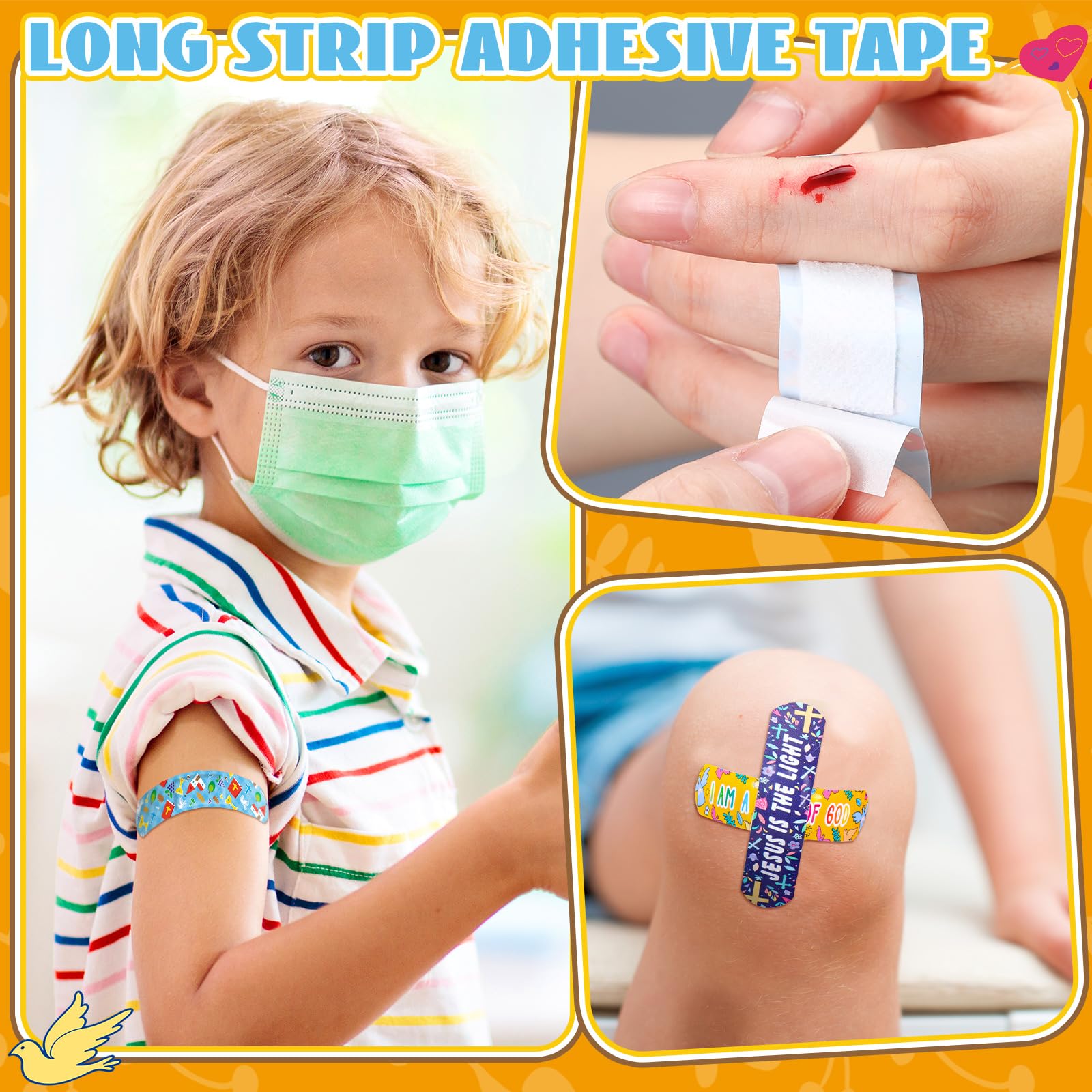 Geiserailie bandages size 2.83 by 0.75 inches for quick use