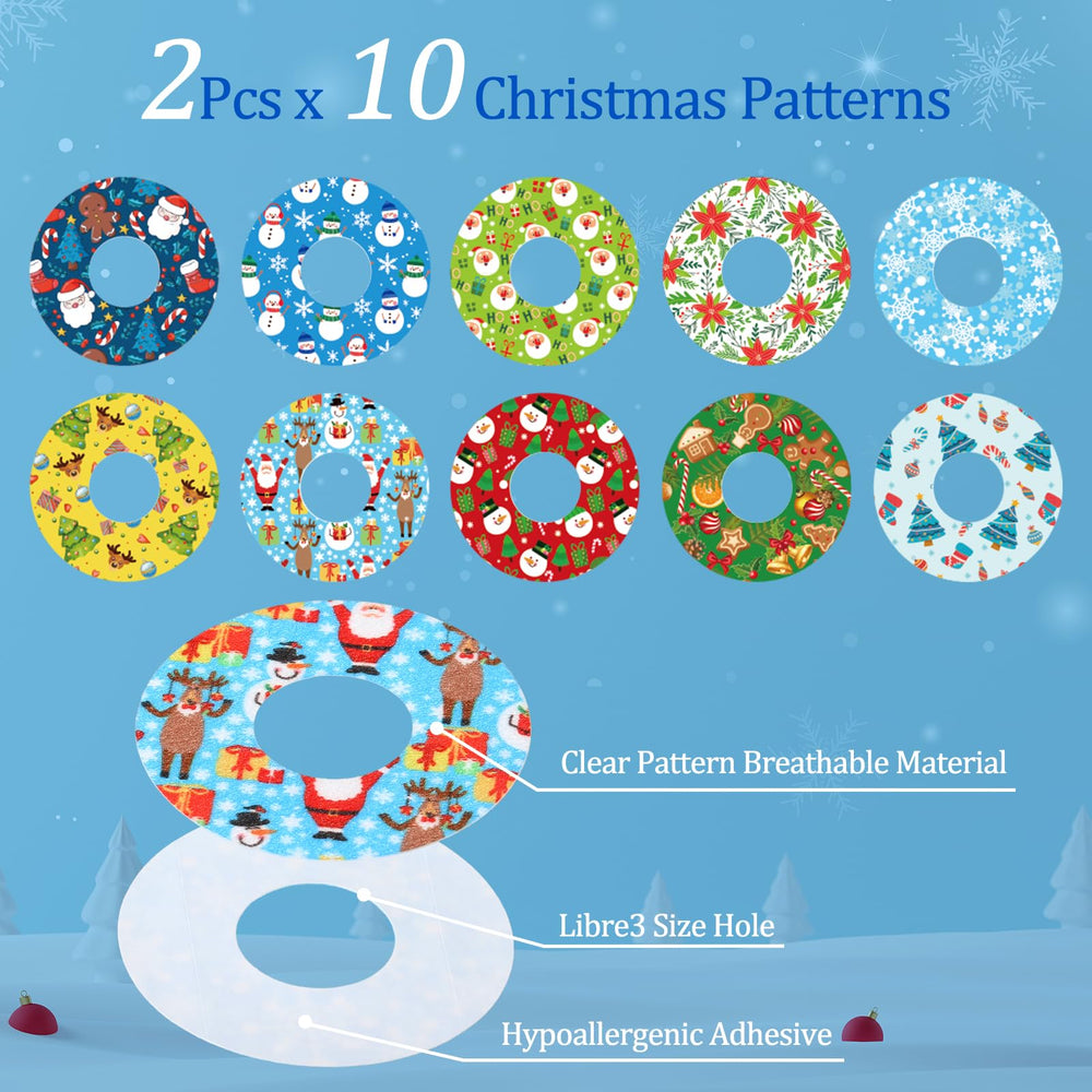 Geiserailie Libre3 reindeer patch adds festive flair while staying skin-friendly.
