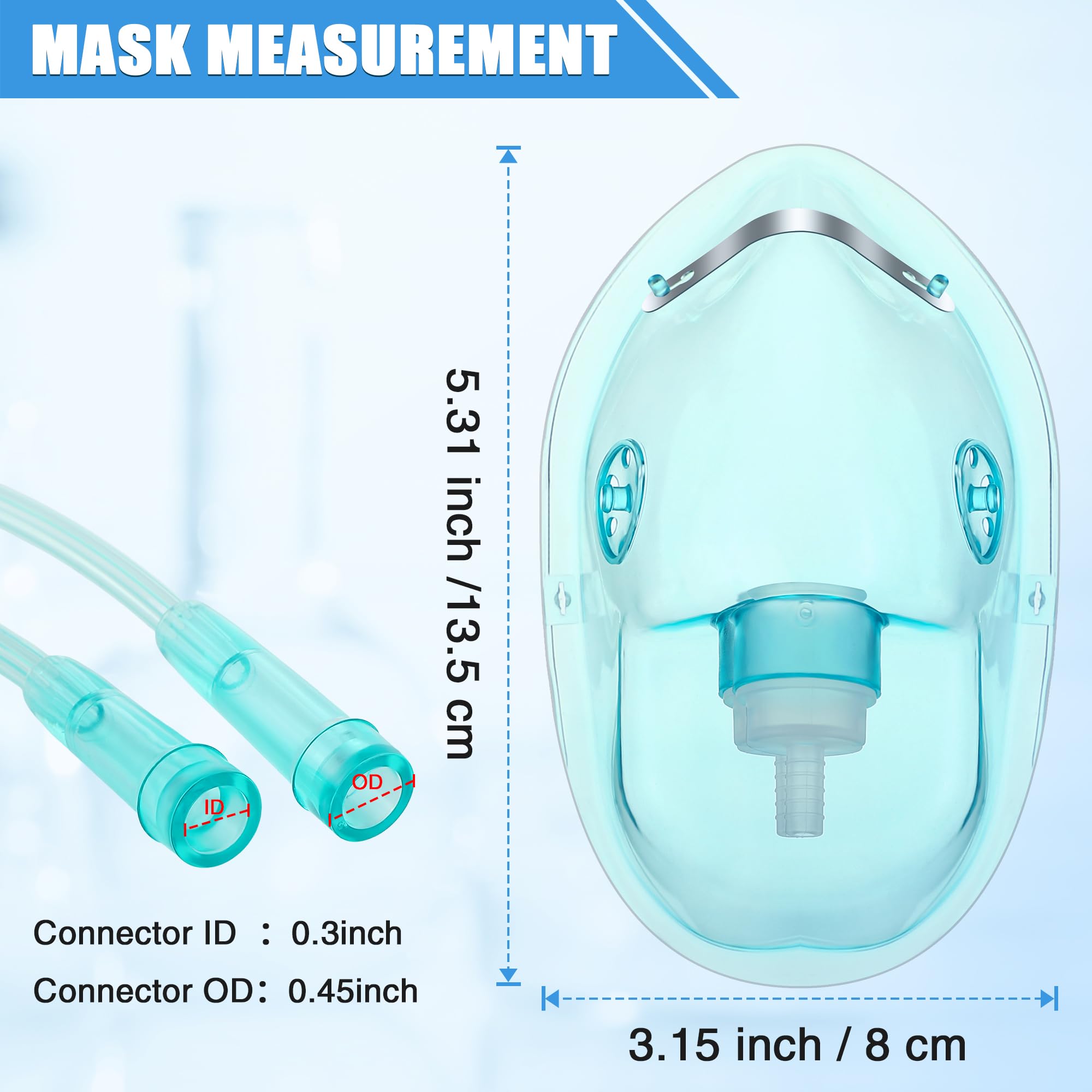 Geiserailie mask showing adjustable elastic headband for a secure fit