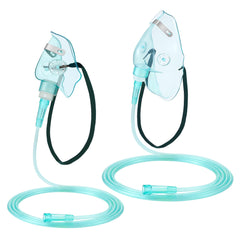 Geiserailie adult oxygen mask with 6.6 ft tubing for steady delivery.