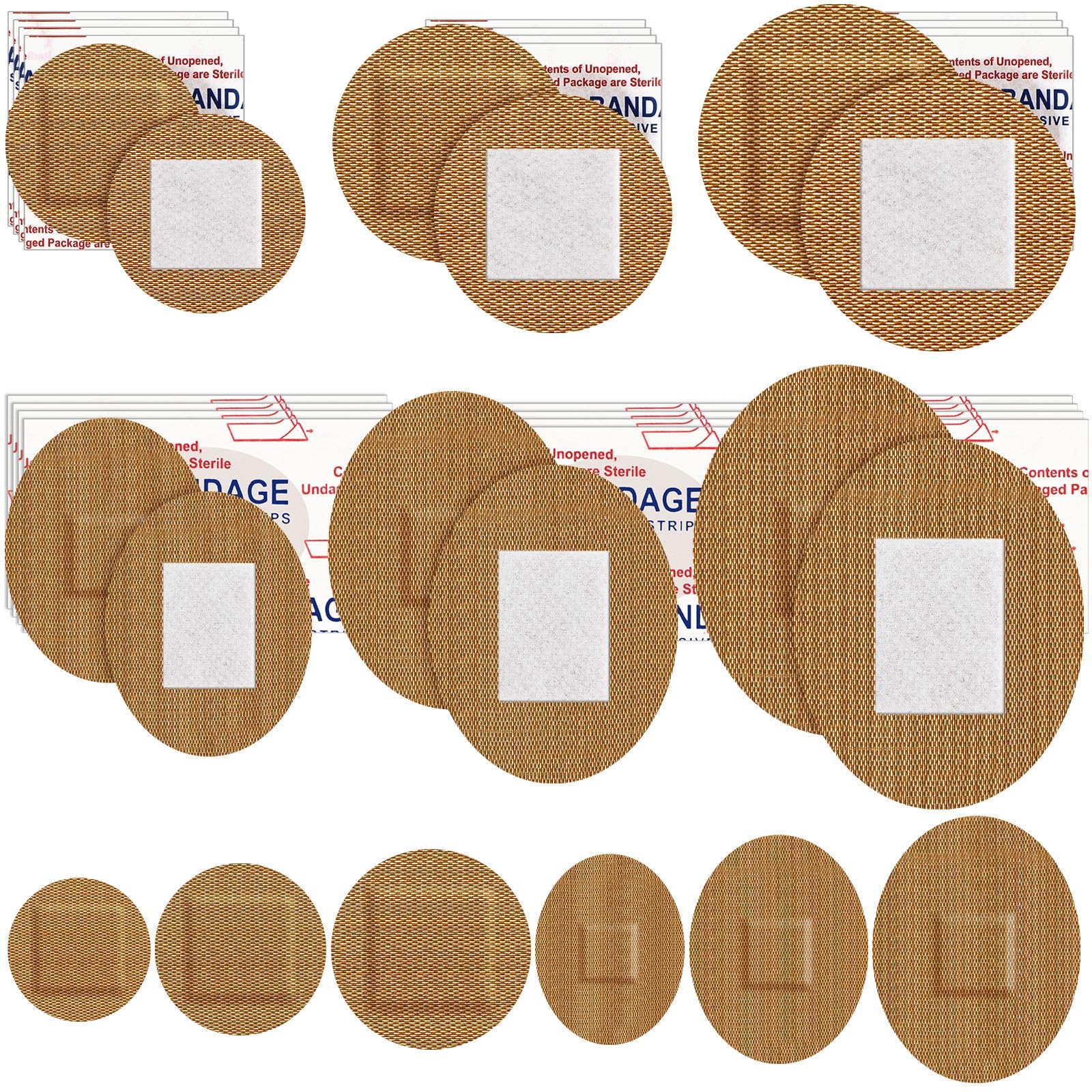 Geiserailie 120pcs bandages packaging ready for quick facial wound care.