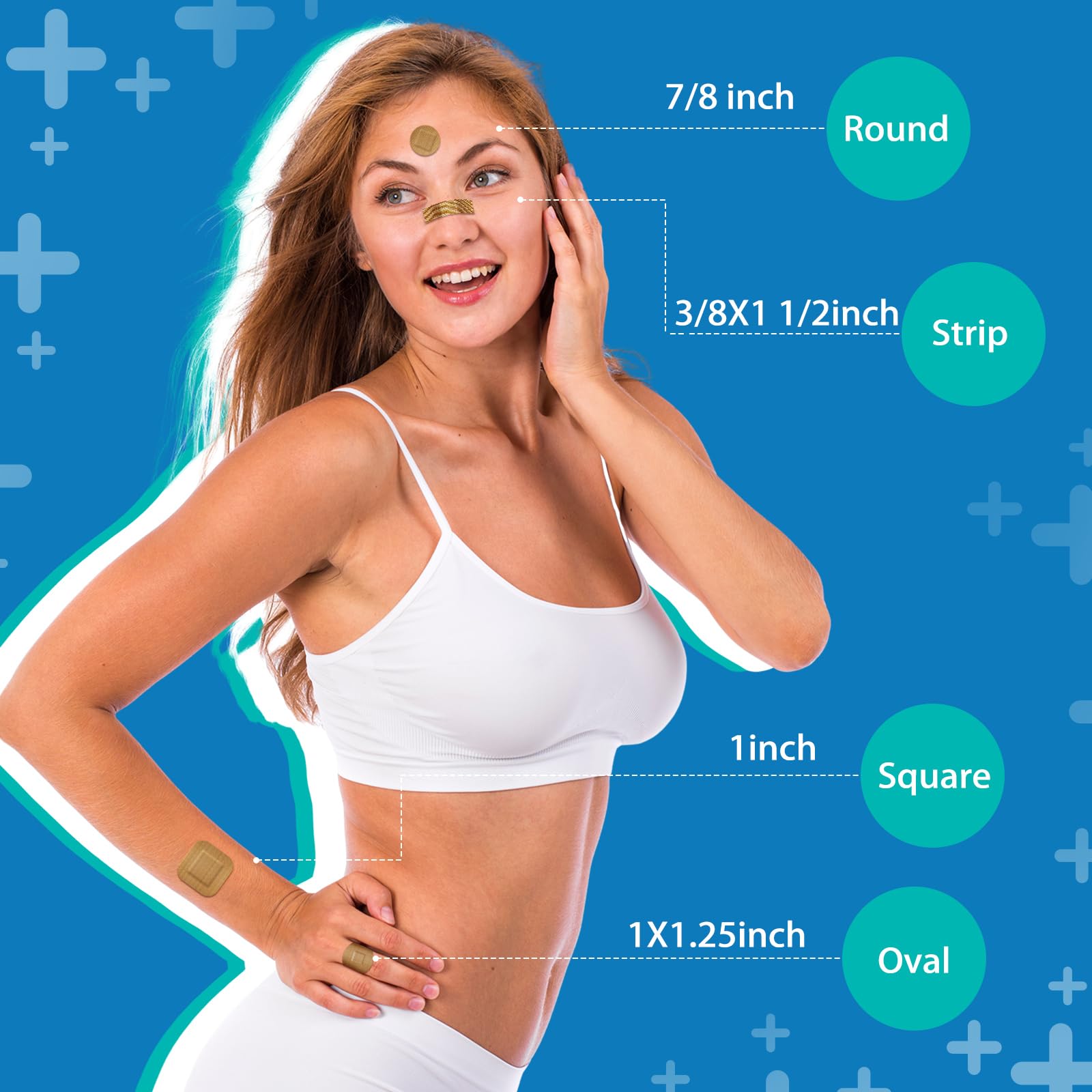 Geiserailie strip bandage flexible strip for larger minor wounds.