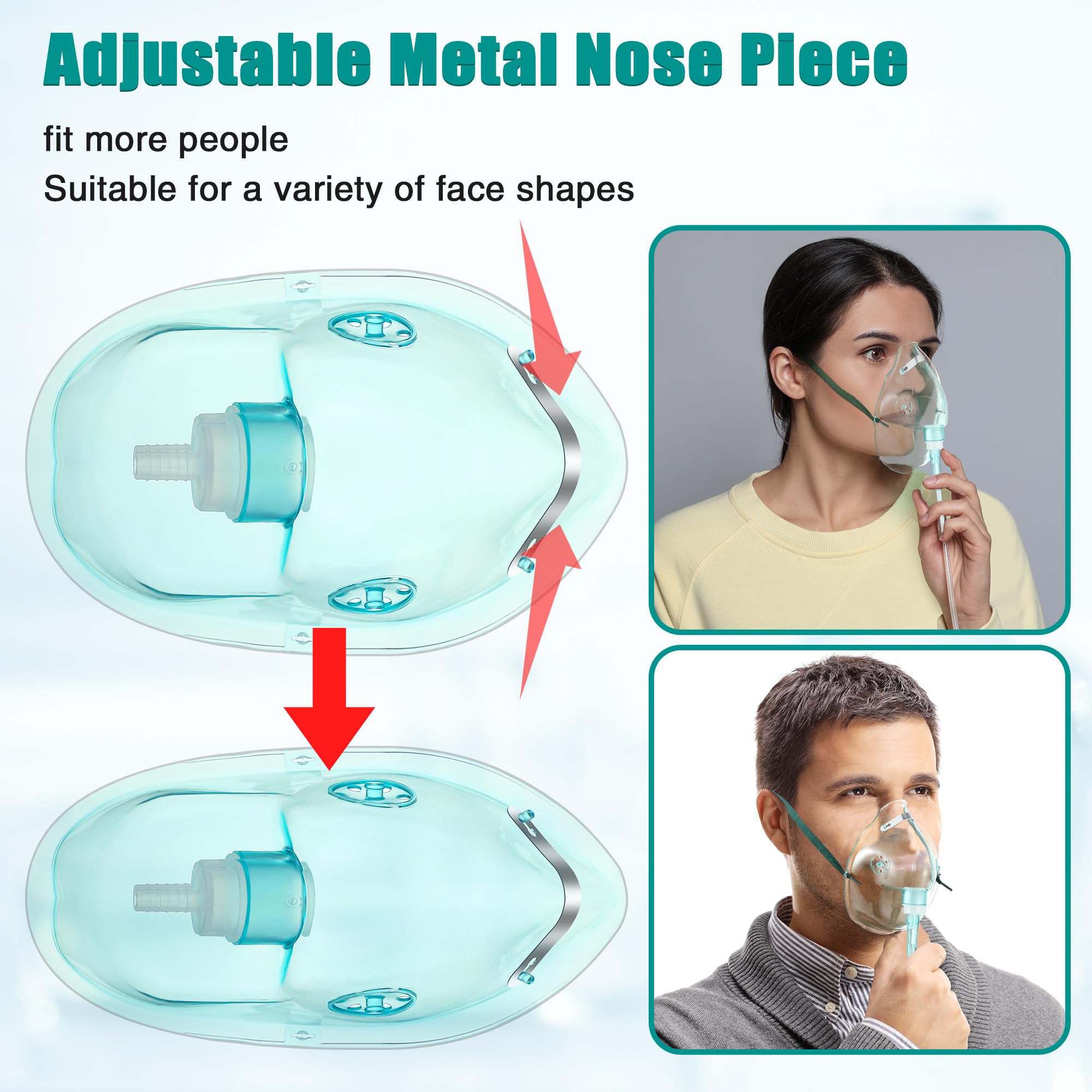 Geiserailie transparent mask enables visual monitoring of breathing.