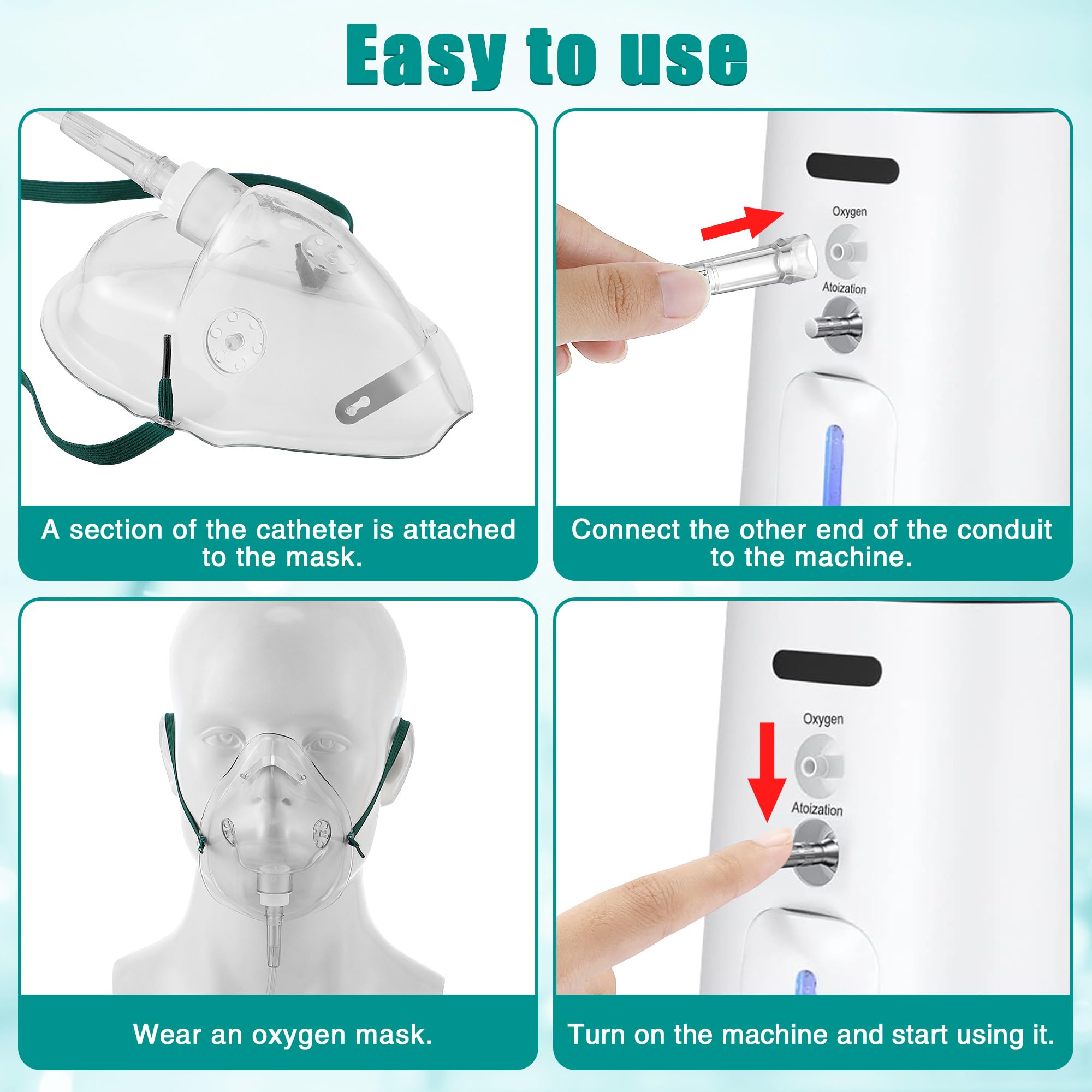 Geiserailie transparent mask showing nose clip detail for precise fit.