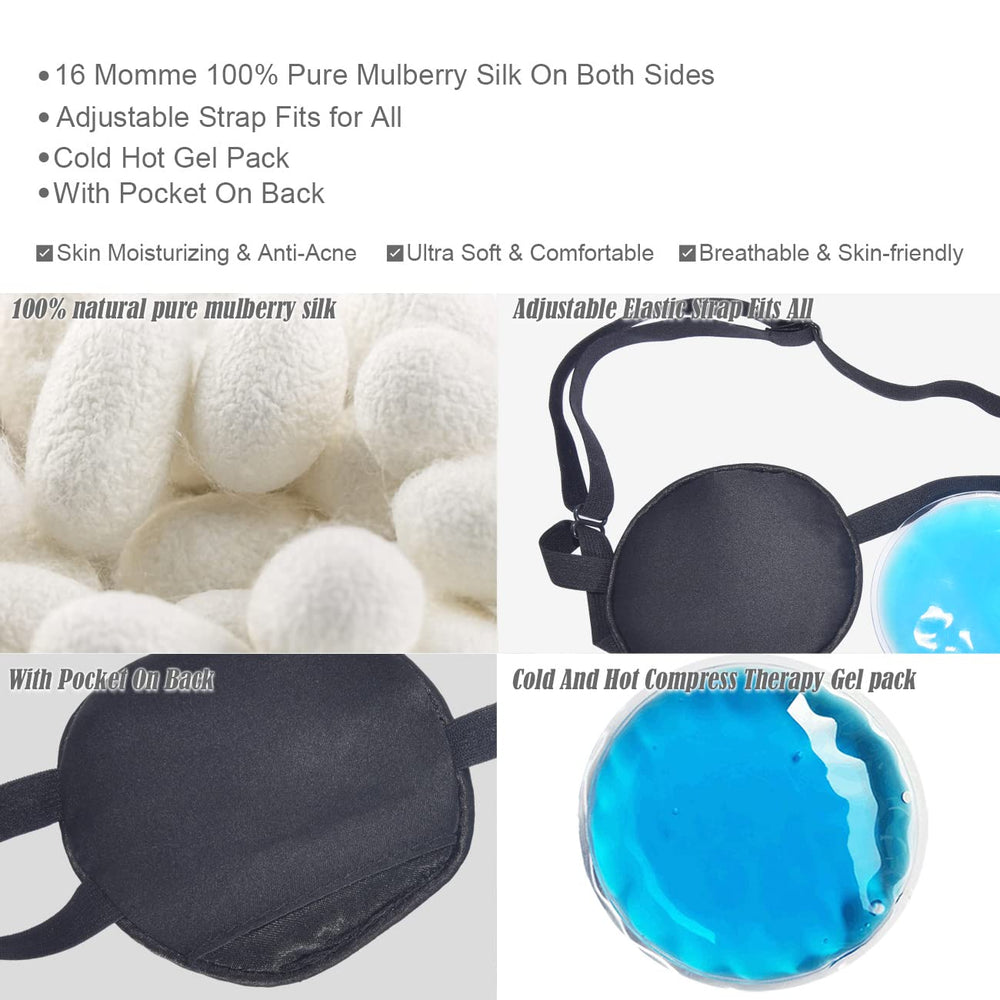 Compresa fría/calor GELMAY con parche para alivio de fatiga ocular.