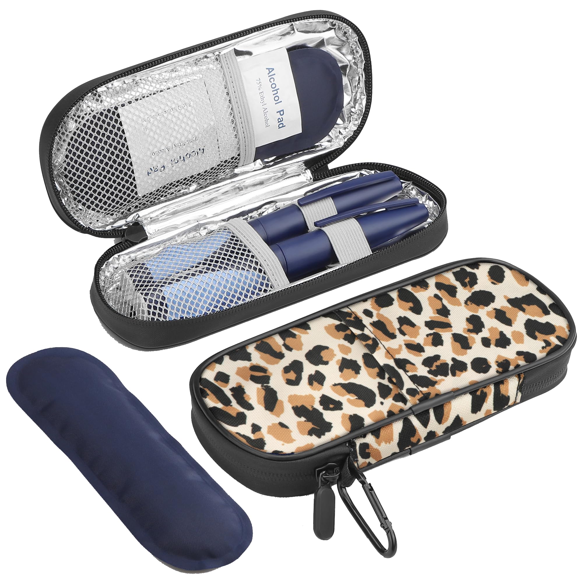 Gelozid estuche insulina enfriador leopard para viajes diarios.