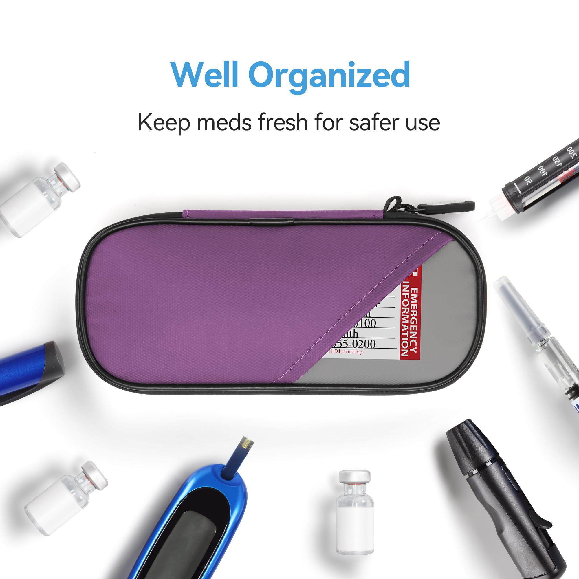 Gelozid insulin pen case uses elastic loops to secure vials