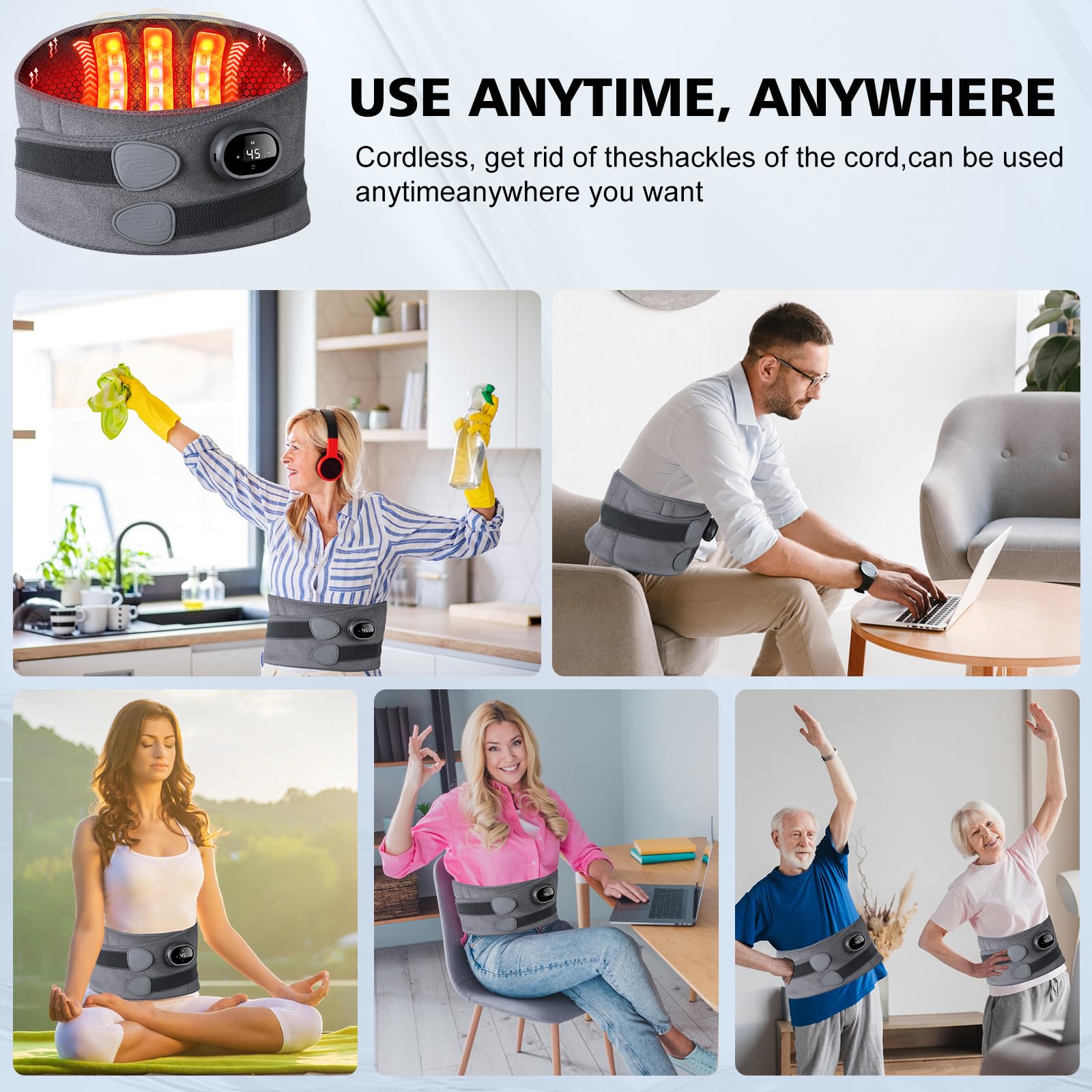 Gelpacks Direct adjustable belt supports multiple body areas during use