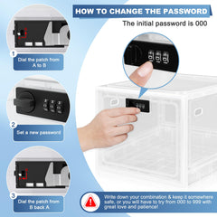 Gemaxvoled transparent lock box with air holes for quick item checks.