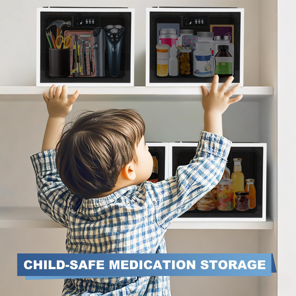 Gemaxvoled lock box in refrigerator showing snack storage use